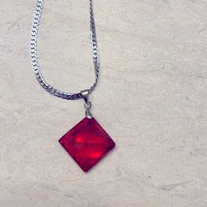 Beautiful necklace with ruby stone